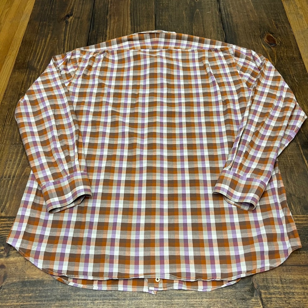 Peter Millar Mens Extra Large Plaid Button Down Shirt 100 Percent Cotton - Picture 5 of 5